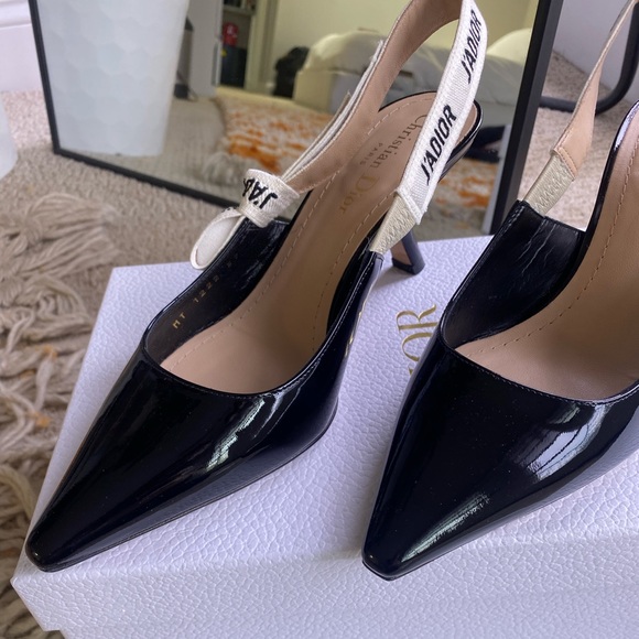 Christian Dior Patent Leather J’ADIOR Slingback Pumps size 37 - Picture 3 of 7